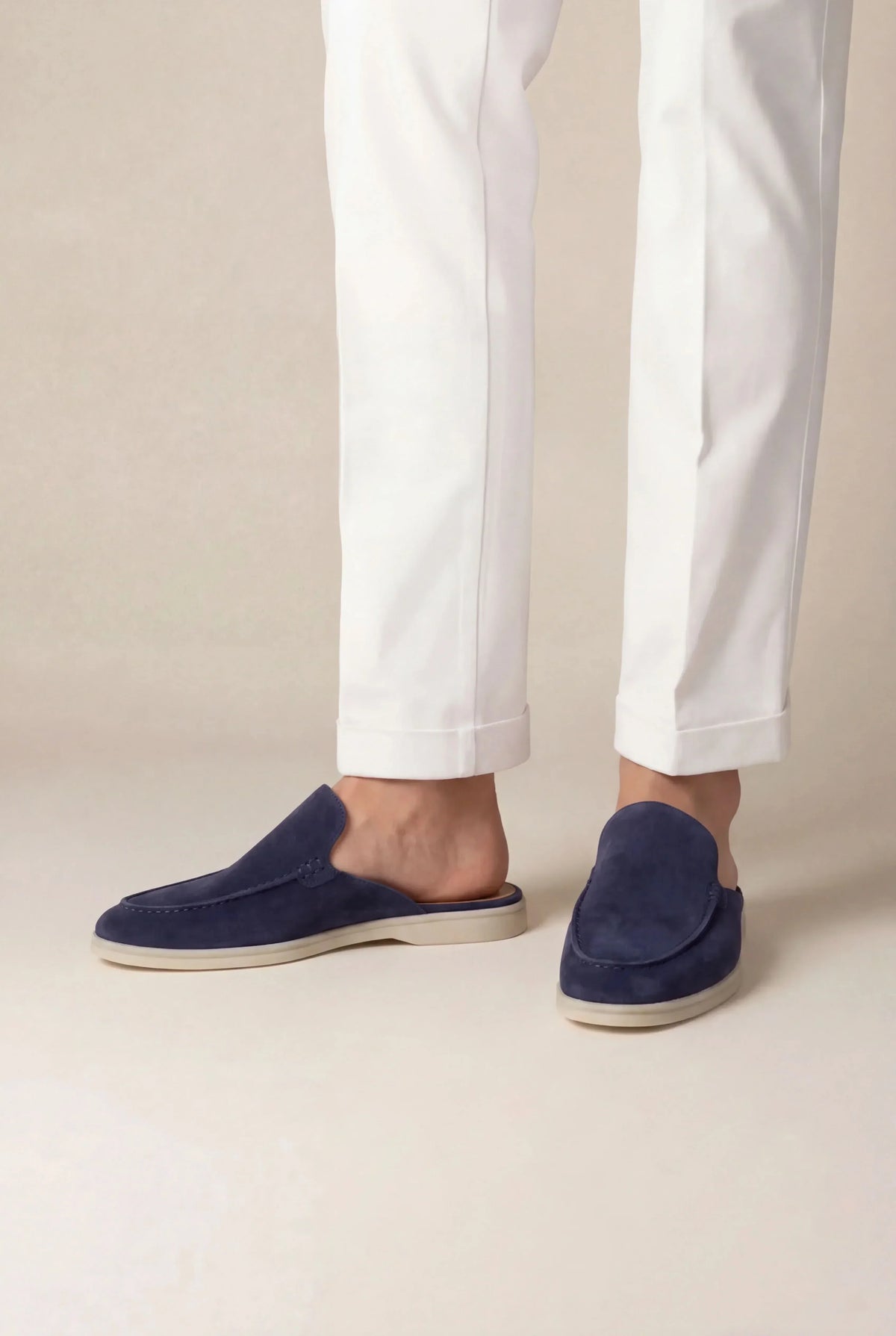 Navy Suède Mocasines AURELIA STONE