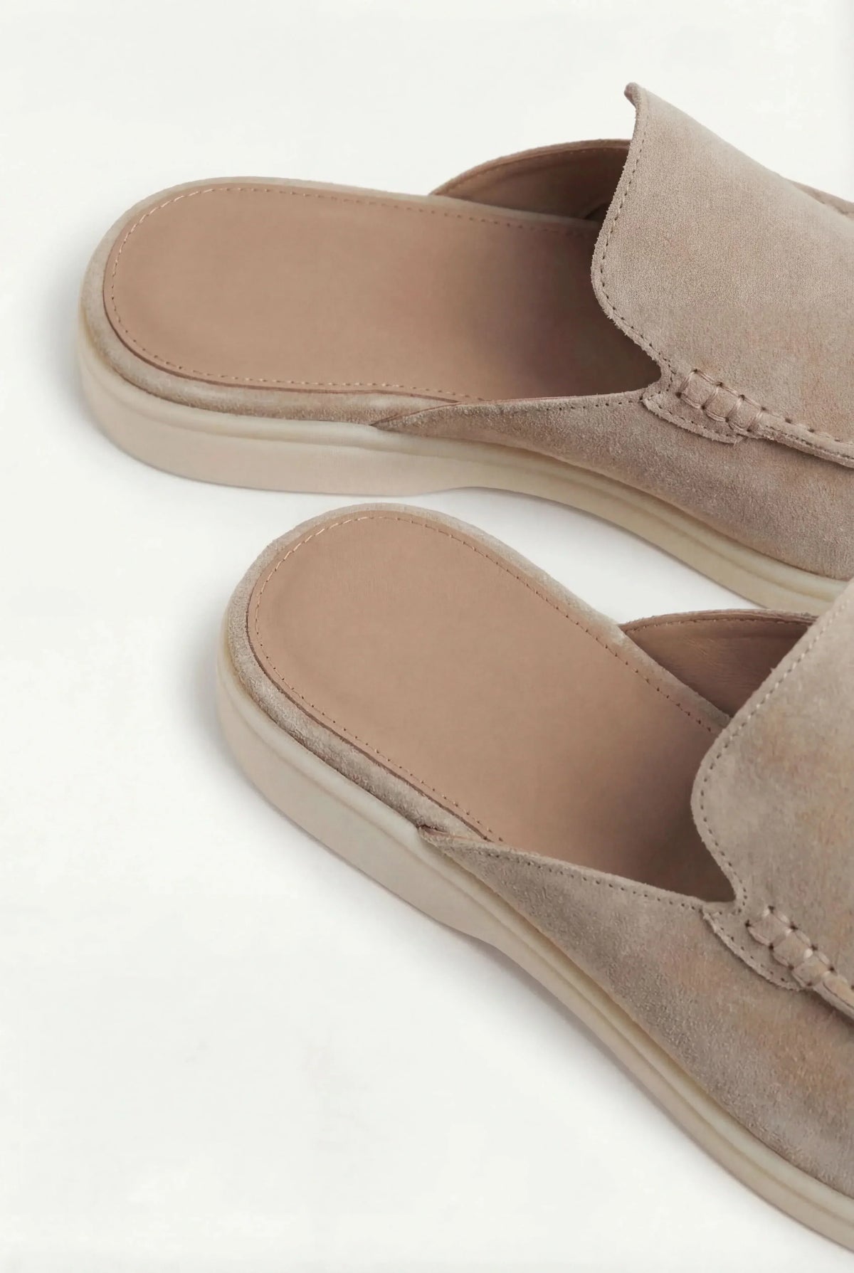 Beige Suède Mocasines AURELIA STORE