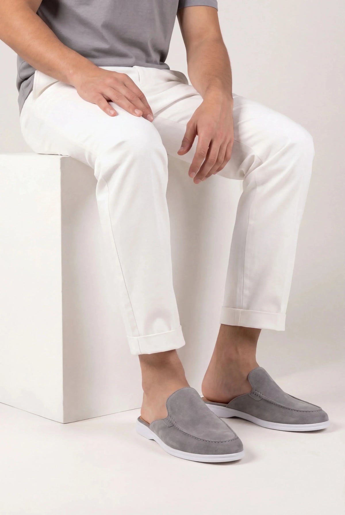 Grey Suède Mocasines AURELIA STORE